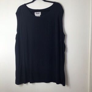 Flax Black Sleeveless Scoop Neck Tank women large